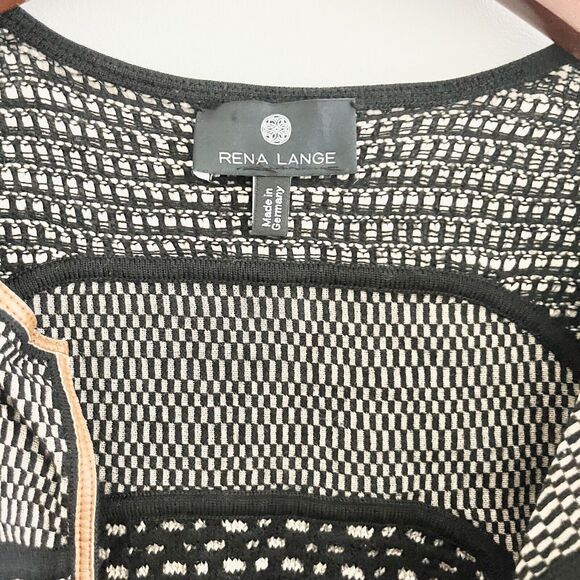 Rena Lange Vintage Knit Jacket 100% Wool Cropped Brown Black Small Germany Read - Picture 10 of 11